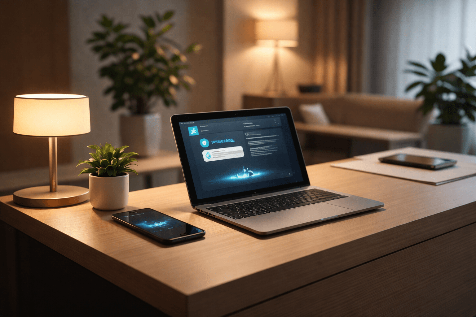 Interno sobrio di uno studio professionale